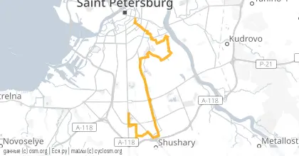Карта вело-маршрута «СРВ: One Way Ticket или спасите наши грибочки!»