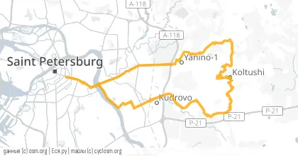Карта вело-маршрута «СРВ: Павловские закрома»