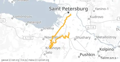Карта вело-маршрута «СРВ: Погорелово-4»