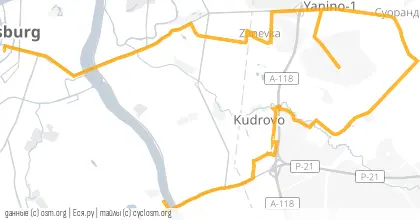 Карта вело-маршрута «СРВ: Пятая верста»