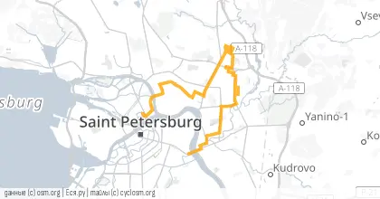 Карта вело-маршрута «СРВ: Ручьи растеклись»