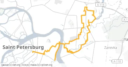 Карта вело-маршрута «СРВ: Шафрановый Крем»