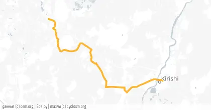 Карта вело-маршрута «ТЭДБ: Малукса - Кириши»