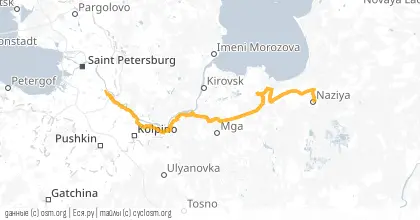Карта вело-маршрута «ТЭДБ: Все пути в Назию и не только»