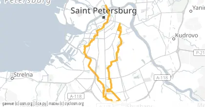Карта вело-маршрута «Топовые треш промзоны СПб»