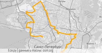 Карта вело-маршрута «Вечер: Большой Северный Осмотр»