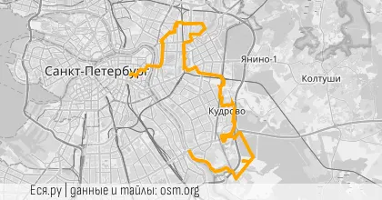 Карта вело-маршрута «Вечер: Бургер на КАДе»