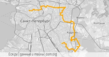 Карта вело-маршрута «Вечер: Бургер на КАДе»
