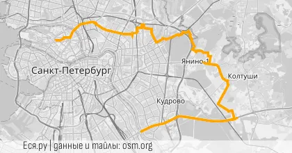 Карта вело-маршрута «Вечер: Бургер на Коле»