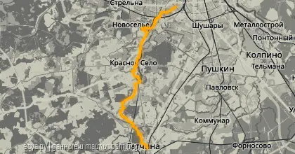 Карта вело-маршрута &laquo;Вечер: Красное Сало&raquo;