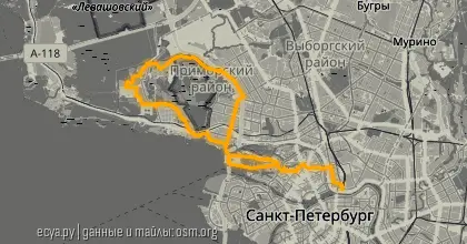 Карта вело-маршрута &laquo;Вечер: Ольга Позорница&raquo;