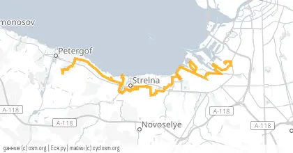 Карта вело-маршрута «Вечер: ПитерХофф»