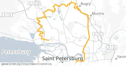 Карта вело-маршрута «Вечер: Разминка по северу»