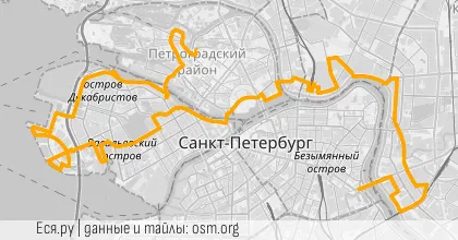Карта вело-маршрута «Вечер: Васькин Бочок»