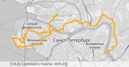 Карта вело-маршрута «Вечер: Васькин Бочок»