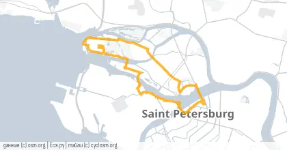 Карта вело-маршрута «ВелоГрад Белых Ночей»