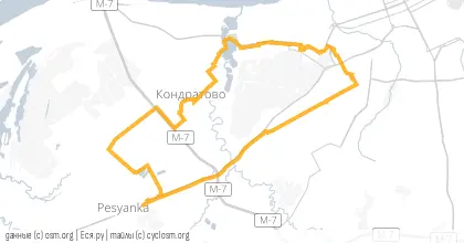 Карта вело-маршрута «ВВ №46 Полевой»