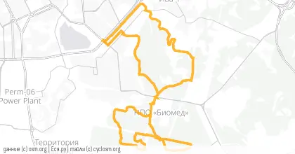 Карта вело-маршрута «ВВ №51 Биомедный»