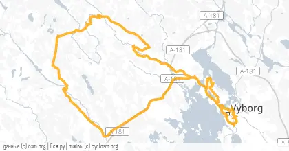Карта вело-маршрута «Выборг»