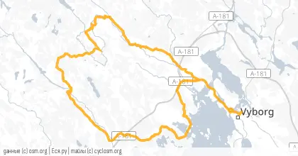Карта вело-маршрута «Выыыборги и то что северней»
