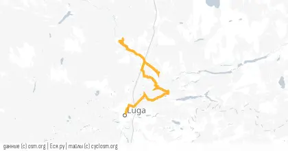 Карта вело-маршрута «Ящера. Лужский каньон»