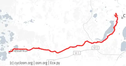 Превью маршрута Челябинск - Чебаркуль (вдоль ЖД)