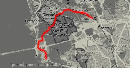 Превью маршрута Лисий нос - Левашово