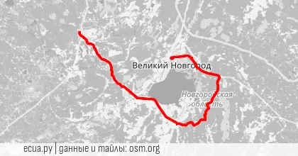 Превью маршрута Луга - Медведь - Шимск - Старая Русса - Великий Новгород