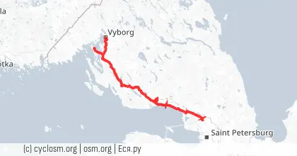 Превью маршрута Парголово - Выборг