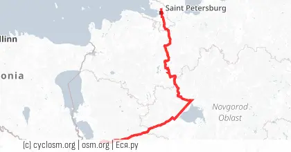 Превью маршрута СПб - Новгород - Псков